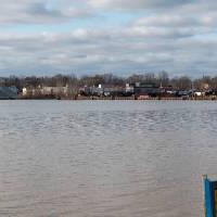 View of Industrial development on lake